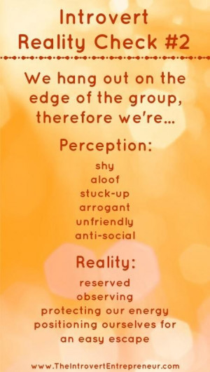 Introvert Reality Check - I've learned to hide it very well.