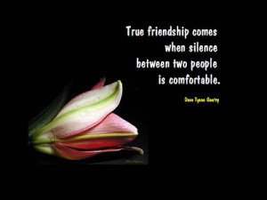 Friendship quotes-Silence