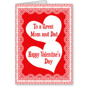 Valentine's Day Card For A Special Mom And Dad