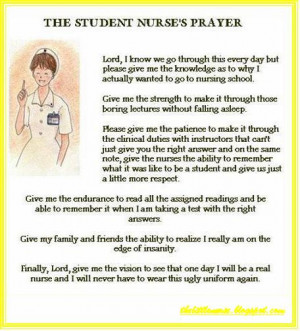 Prayer of a Student Nurse