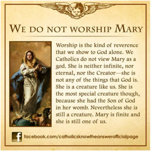 ... to Mary is indeed an act of disrespect to Jesus Christ and to God