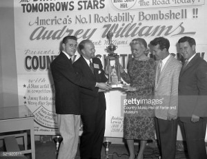 Audrey Williams Marty Robbins Pee Wee King and others admiring