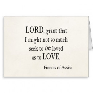 Vintage St. Francis of Assisi God Lord Love Quote Greeting Card
