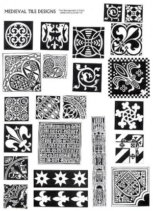 ... Ethnic / Culture / Medieval / Medieval Tile Designs Art Rubber Stamps