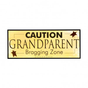 ... Grandparent Gift Co. 4231 Caution Bragging Zone Decorative Wall Plaque