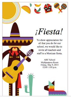 Try a fiesta-themed luncheon for Teacher Appreciation day! Download ...
