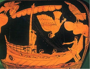 Fig. 3 Odysseus and the Sirens, Greek Red-Figure Stamnos Vase, c. 480 ...