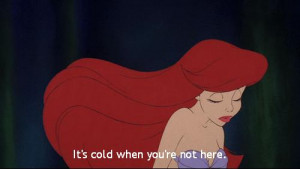 cold, love, miss, the little mermaid