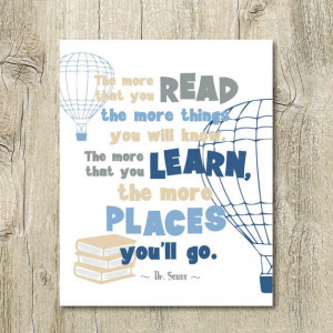 dr seuss quotes playroom printable blue oh the places youll go, dr ...