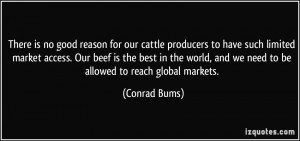 reason for our cattle producers to have such limited market access ...