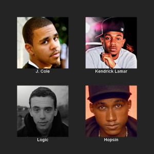 Logic Rapper Cole, kendrick, logic, hopsin