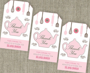 Kitchen Tea 'Teapot' - Bridal Shower Tea Thank You Party Bag Swing ...