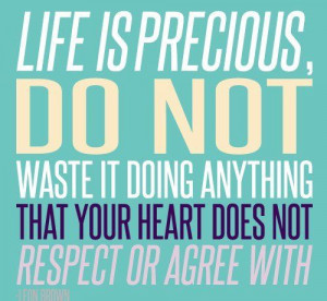 Life Is Precious Do Not Waste