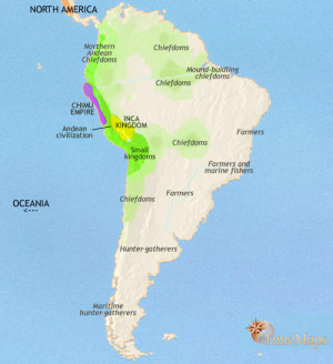 South America Map Aztec Empire