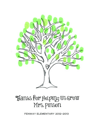 Teacher Tree Thumbprint Art