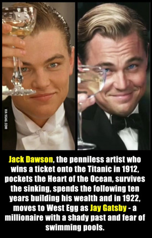 Leonardo DiCaprio / Titanic / Great Gatsby theory