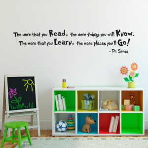 Dr. Seuss Quote Wall Decal - Large - The more that you Read - Dr ...