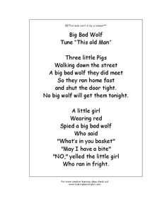 Big Bad Wolf Rhyme from http://www.makinglearningfun.com/t_template ...
