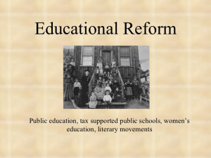 Educational reform (1790 - 1860)