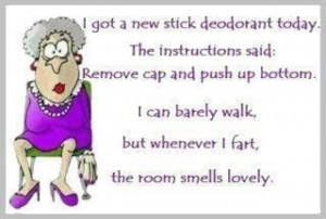 Funny Old Woman Picture - New Stick Deodorant