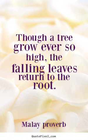 Create picture sayings about success - Though a tree grow ever so high ...
