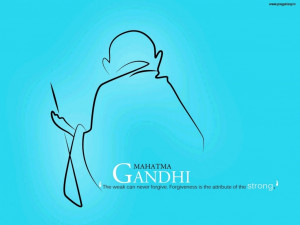 ... Gandhi. A great example of a non-violence warrior for peace and love