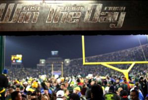 in the tunnel is seen after the Oregon Ducks defeated the Oregon ...