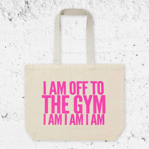 Need a little workout encouragement? This canvas I Am Off to the Gym ...