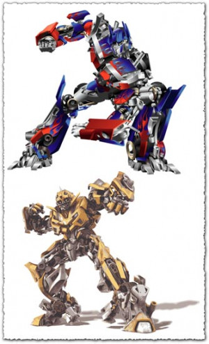 Transformers Bumblebee and Optimus Prime