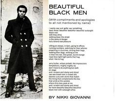 Beautiful Black Men” by Nikki Giovanni ... Black Love ... Black•L ...