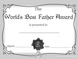 These printable awards are part of the father's day gift ideas page.