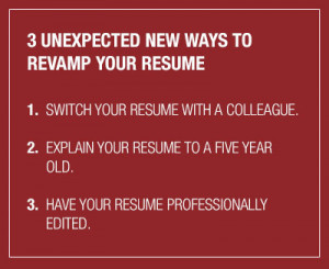 Unexpected New Ways to Revamp Your Resume