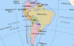 South America Map Galapagos Islands