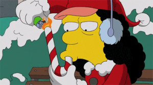 the simpsons candy cane opening Otto Mann
