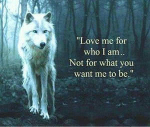 Love the quote and wolf