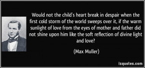 child's heart break in despair when the first cold storm of the world ...