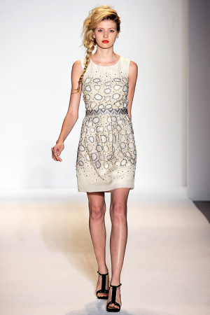 Lela Rose Lace Bustier Dress