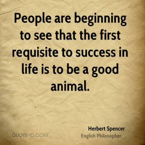 Herbert Spencer Success Quotes