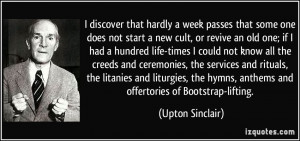 discover that hardly a week passes that some one does not start a ...