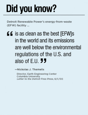 The energy-from-waste technology used by Detroit Renewable Power ...