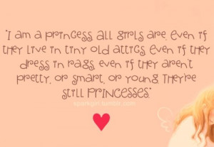 am a princess; All girls are