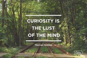 Curiosity Is The Lust Of The Mind.”
