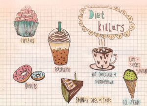 cake, cupcakes, cute, diet, donut, frappucino, hot chocolate, ice ...