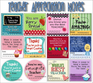 Freebies)More Teacher Appreciation Gift Ideas