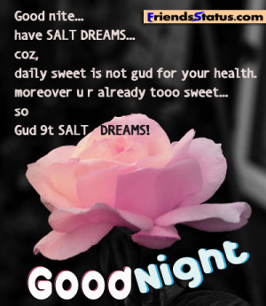 good night messages for facebook friends Good night salt dreams