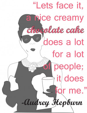 Chocolate Cake- Audrey Hepburn