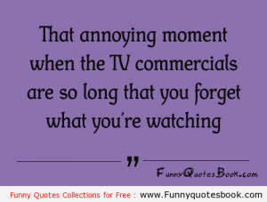 Funny Quotes about TV commercials