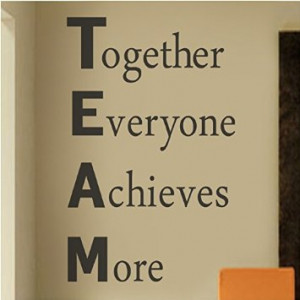 Amazon.com - Together Everyone Achieves More Inspirational Wall ...