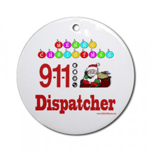 911 Dispatcher Christmas Gift Ornament Round Round Ornament