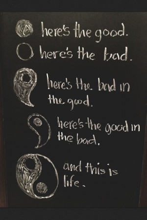 tumblr quote} Life Is An Uneven Yin Yang